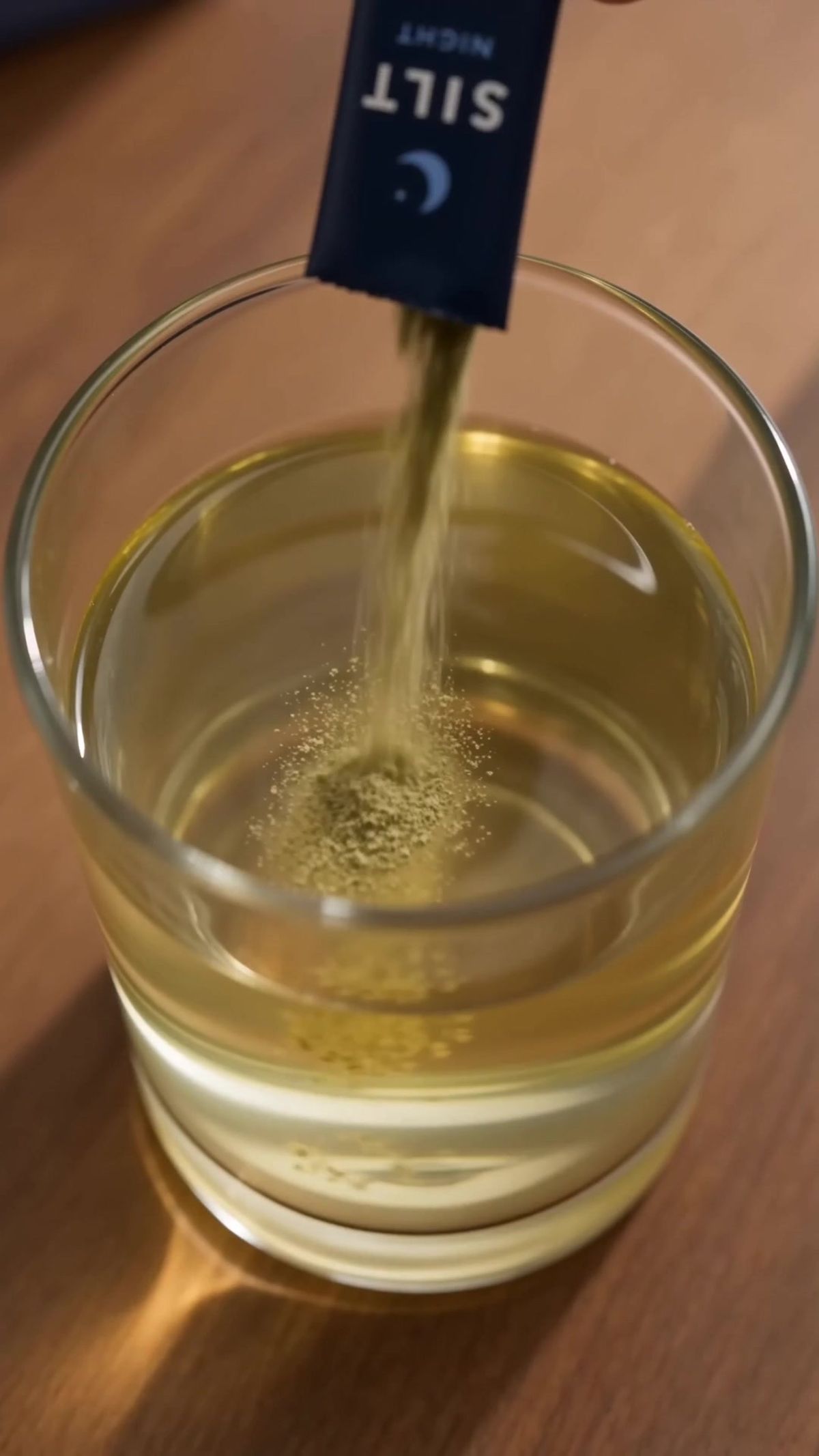 Stir SILT Night into warm water